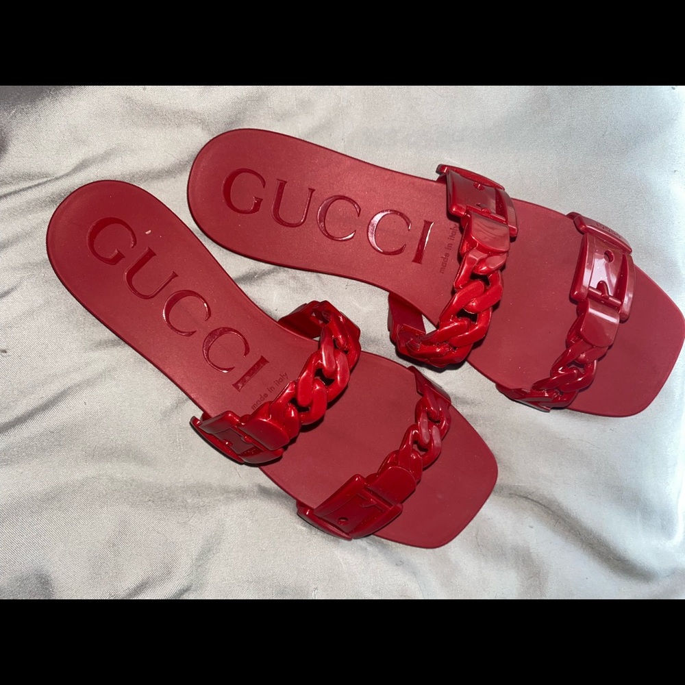 Red Gucci Sandals